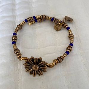 Rare Alex & Ani Natural Wonders Glacier Meadow Flower Beaded Wrap Bracelet